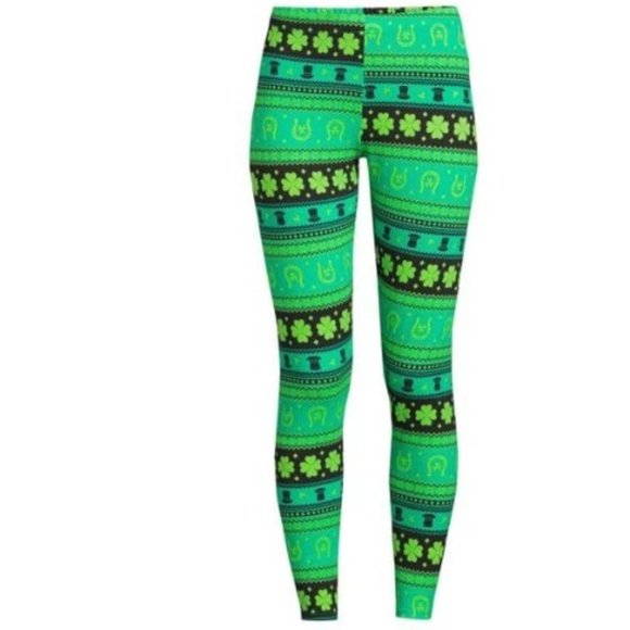 No Boundaries Juniors’ St. Patrick’s Day Ankle Leggings Size Med 7/9 XXXL 21 NWT - Picture 2 of 3